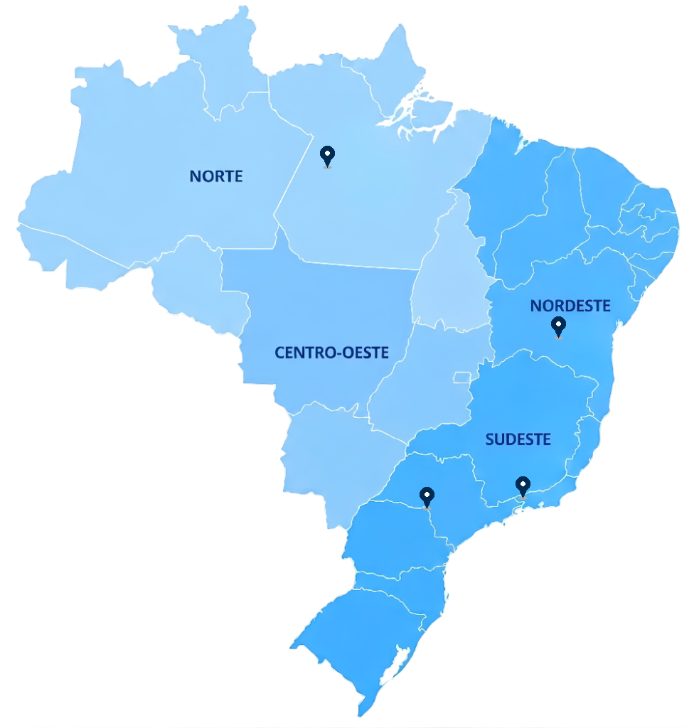 Mapa de Atuação da EMS